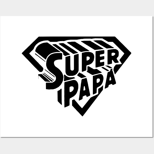 Super Papa Superhero Sign Wall Art by ActivLife